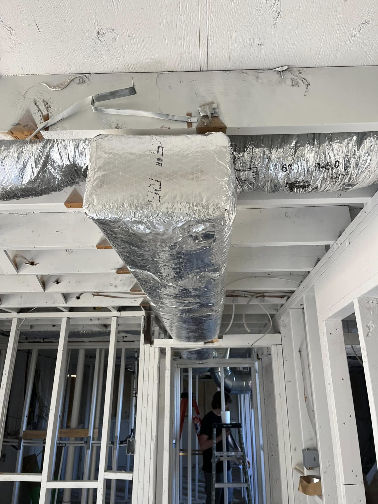 Indoor ductwork installation